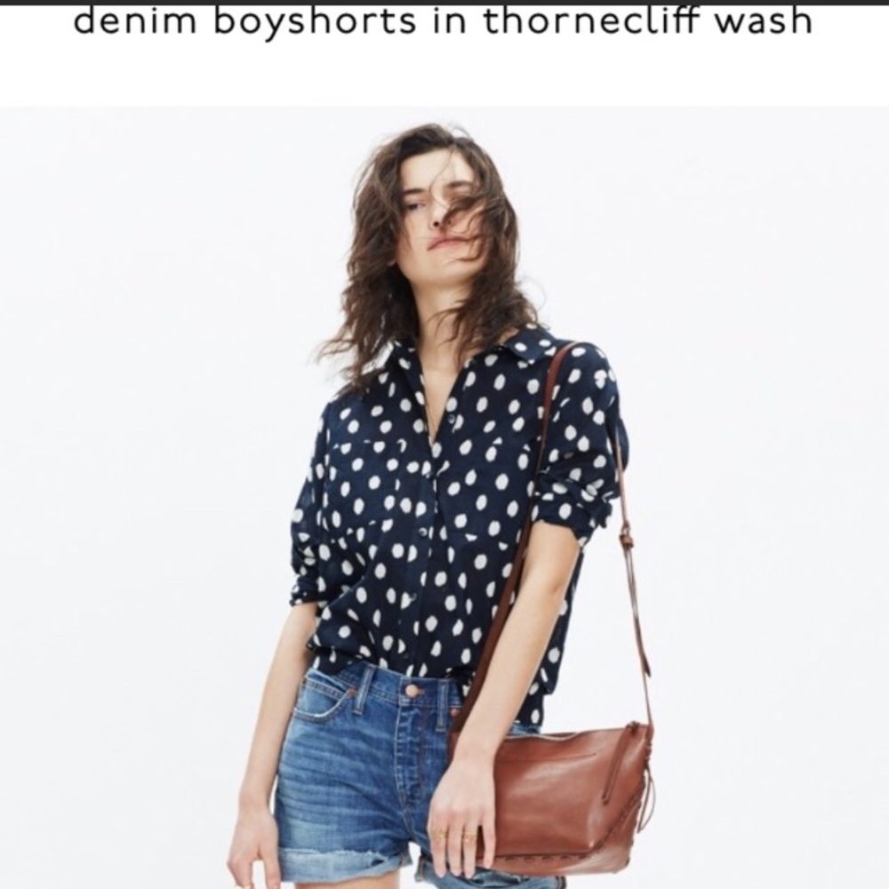 Madewell High Rise Shorts in Thornecliff Wash